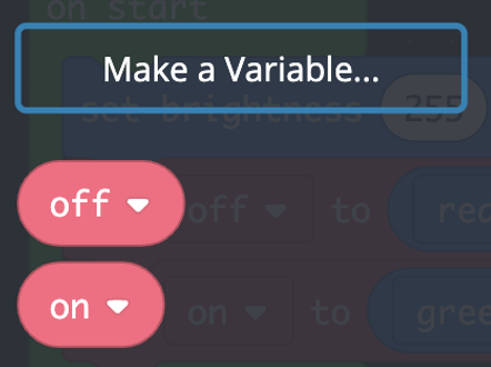 make a variable code